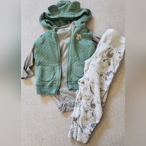 Carter's Green and Gray Kids Matching Set